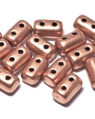 Margele rulla, 3x5 mm, Matte Metallic Copper