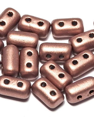 Margele rulla, 3x5 mm, Matte Metallic Bronze Copper