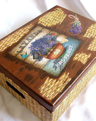 Cutie din lemn -lavanda - 28010