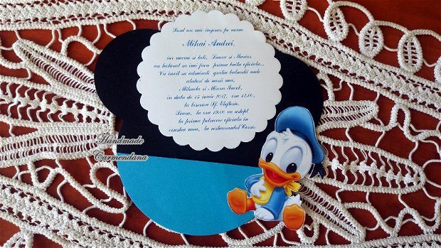 Invitatie Mikey Mouse / Baby Donald