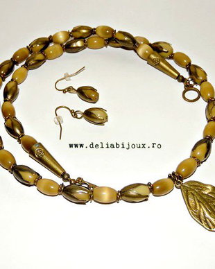 Set de bijuterii boboci olive