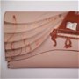 Poseta plic handmade unicat din piele naturala -Brown Piano