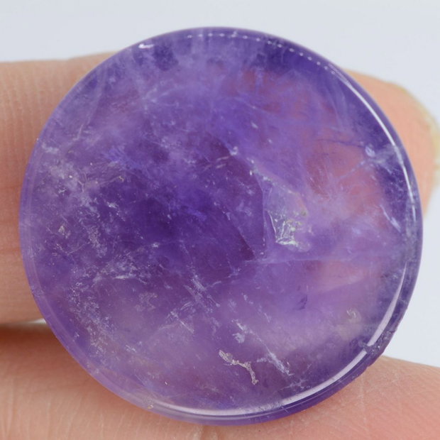 9287 - Cabochon, ametist, mov lila, 25x7mm