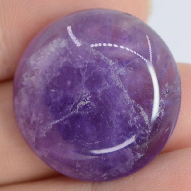9287 - Cabochon, ametist, mov lila, 25x7mm