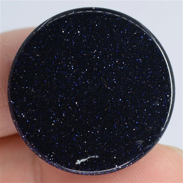 9286 - Cabochon, piatra soarelui albastra, 25x8mm