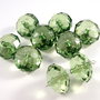 9327 - (10buc) Margele, acril, fatetate, verde translucid, 18x13mm