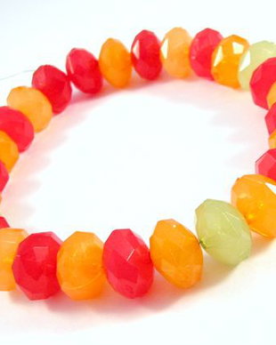 9326 - (27buc) MIX, margele, acril, 14x9mm