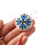 Martisor cu broderie manuala pe panza taraneasca
