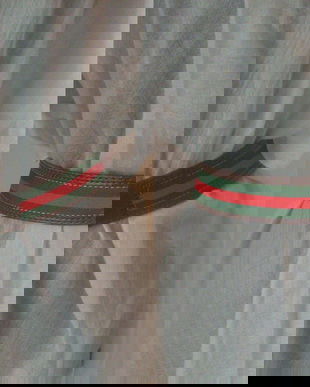 GUCCI CUREA PIELE SI TEXTIL