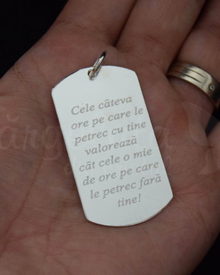 Placuta Dog Tag - Argint 925