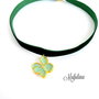 Choker din catifea cu pandantiv