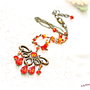 Colier vintage cu cristale Swarovski portocalii