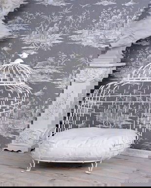 COLIVIE DIN METAL ANTICHIZAT ALB CU PERNUTA