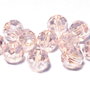 Cristale din sticla, rotunde, 12 mm, AB, roz