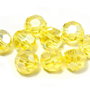 Cristale din sticla, rotunde, 10 mm, fatetate, galbene