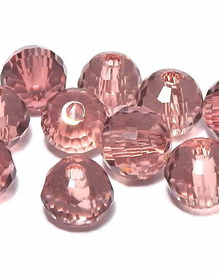 Cristale din sticla, rotunde, 8 mm, fatetate, purpurii