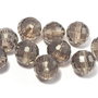 Cristale din sticla, rotunde, 8 mm, fatetate, gri