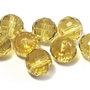 Cristale din sticla, rotunde, 8 mm, galben inchis