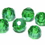 Cristale din sticla, rotunde, 8 mm, electro, verzi