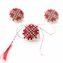 Set 3 martisoare cu broderie manuala pe panza taraneasca