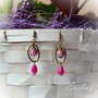 Cercei pink jade