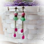 Cercei green &fucsia