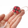Martisor cu broderie manuala pe panza taraneasca