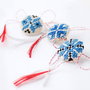 Set 3 martisoare cu broderie manuala pe panza taraneasca