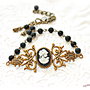 Colier choker cu camee neagra cu alb si onix