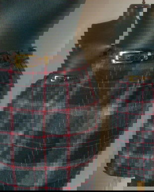 FUSTA STOFA LANA ECOSEZ CUREA PIELE