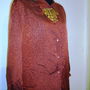 Bluza din matase jaquard ,aramiu