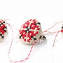 Set 3 martisoare cu broderie manuala pe panza taraneasca