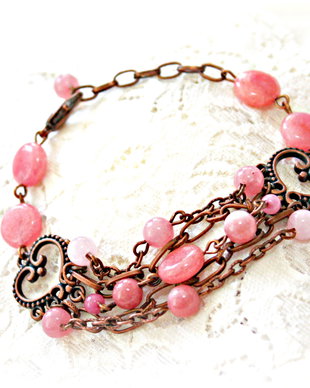 Bratara Inimioare roz