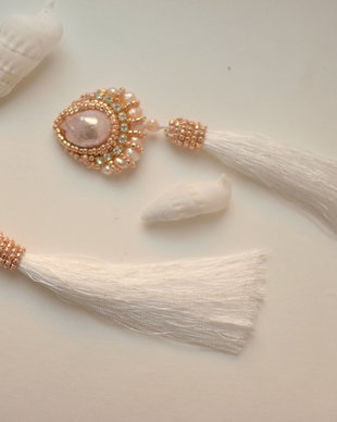 Cercei rose gold cu perle de cultura