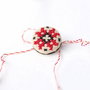 Martisor cu broderie manuala pe panza taraneasca