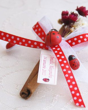 Marturii botez buburuze, Botez tematic buburuze, Marturii botez gargarite, Marturii rosu cu buline, Cadouri pentru invitati