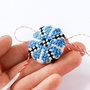 Martisor cu broderie manuala pe panza taraneasca