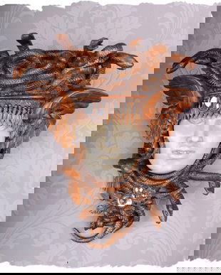 GHIVECI DE PERETE CU UN CAP DE FEMEIE