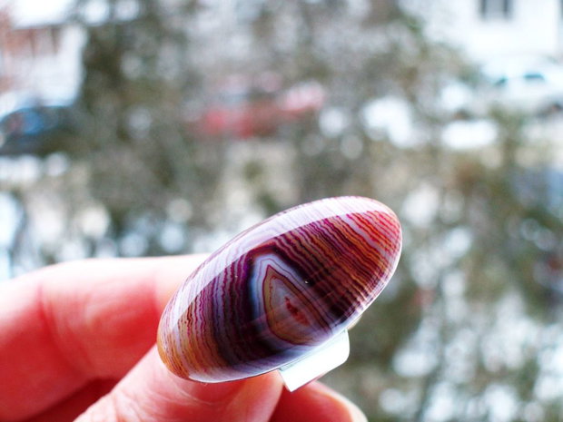 Inel cabochon oval dragon veins agate3