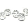 Cristale din sticla, rotunde, 4 mm, fatetate, transparente