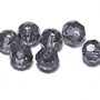 Cristale din sticla, rotunde, 4 mm, fatetate, gri