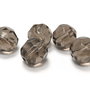 Cristale din sticla, rotunde, 4 mm, fatetate, gri