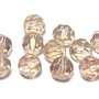 Cristale din sticla, rotunde, 4 mm, fatetate, fumurii