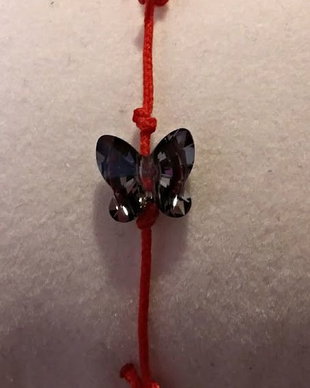 Bratara martisor cu piatra Swarosvki Fluture Silver Night