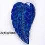9299 - Pandantiv, frunza sculptata manual, lapis lazuli, albastru bleumarin