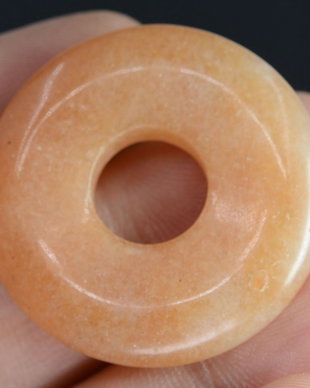 9310 - Pandantiv, donut, aventurin orange, 31x5mm