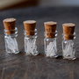 Mini sticlute cu dop de pluta si cristale quartz Herja,  Maramures