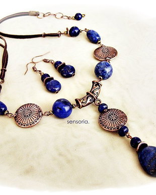 set solar si nocturn cu lapis lazuli