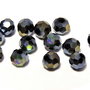 Cristale din sticla, rotunde, 2 mm, AB, negre