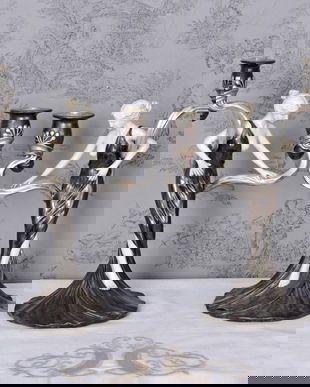 SET DOUA SFESNICE ART NOUVEAU